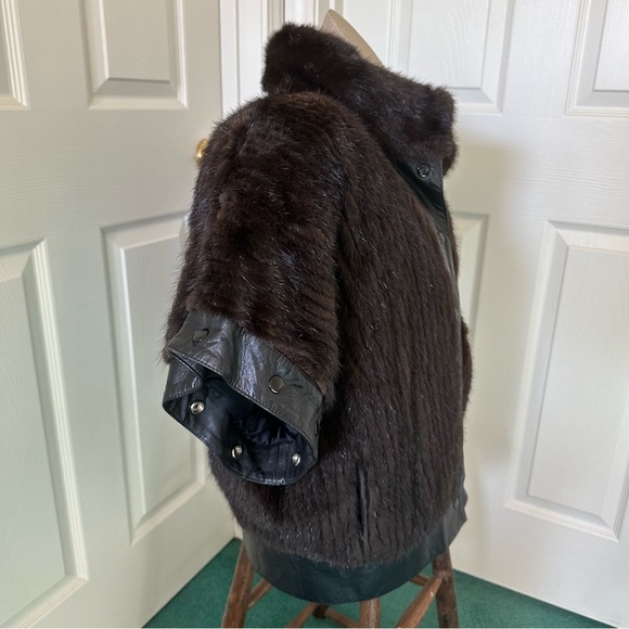 Vintage Weiss 80’s Mink & Leather Jacket or Vest - Picture 11 of 15